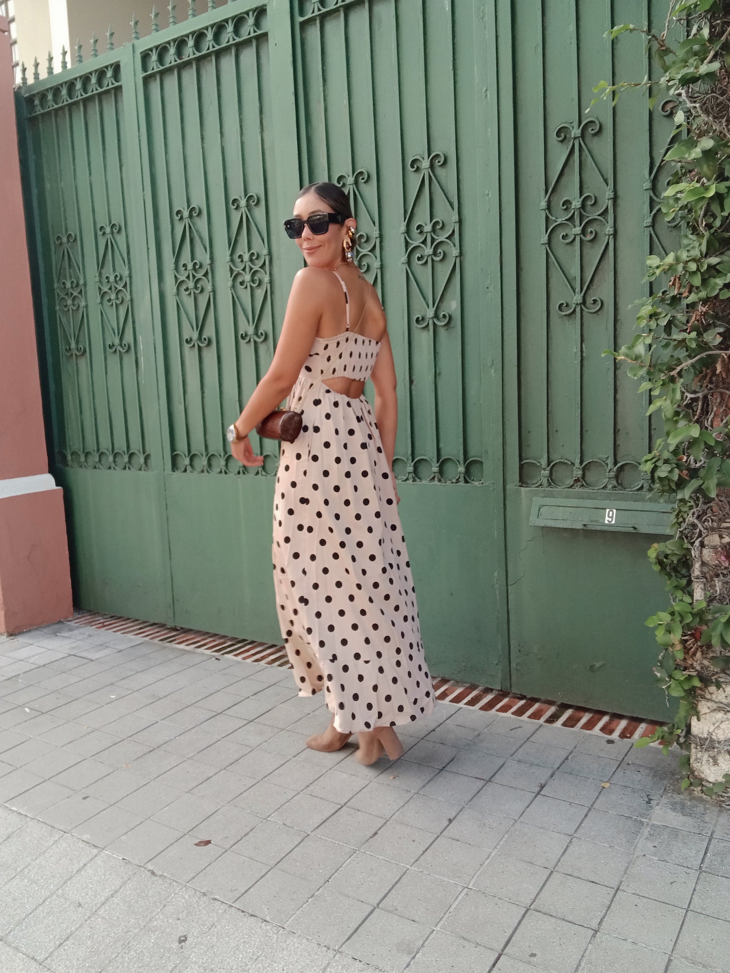 Timeless Polkadot Smocked Maxi Dress