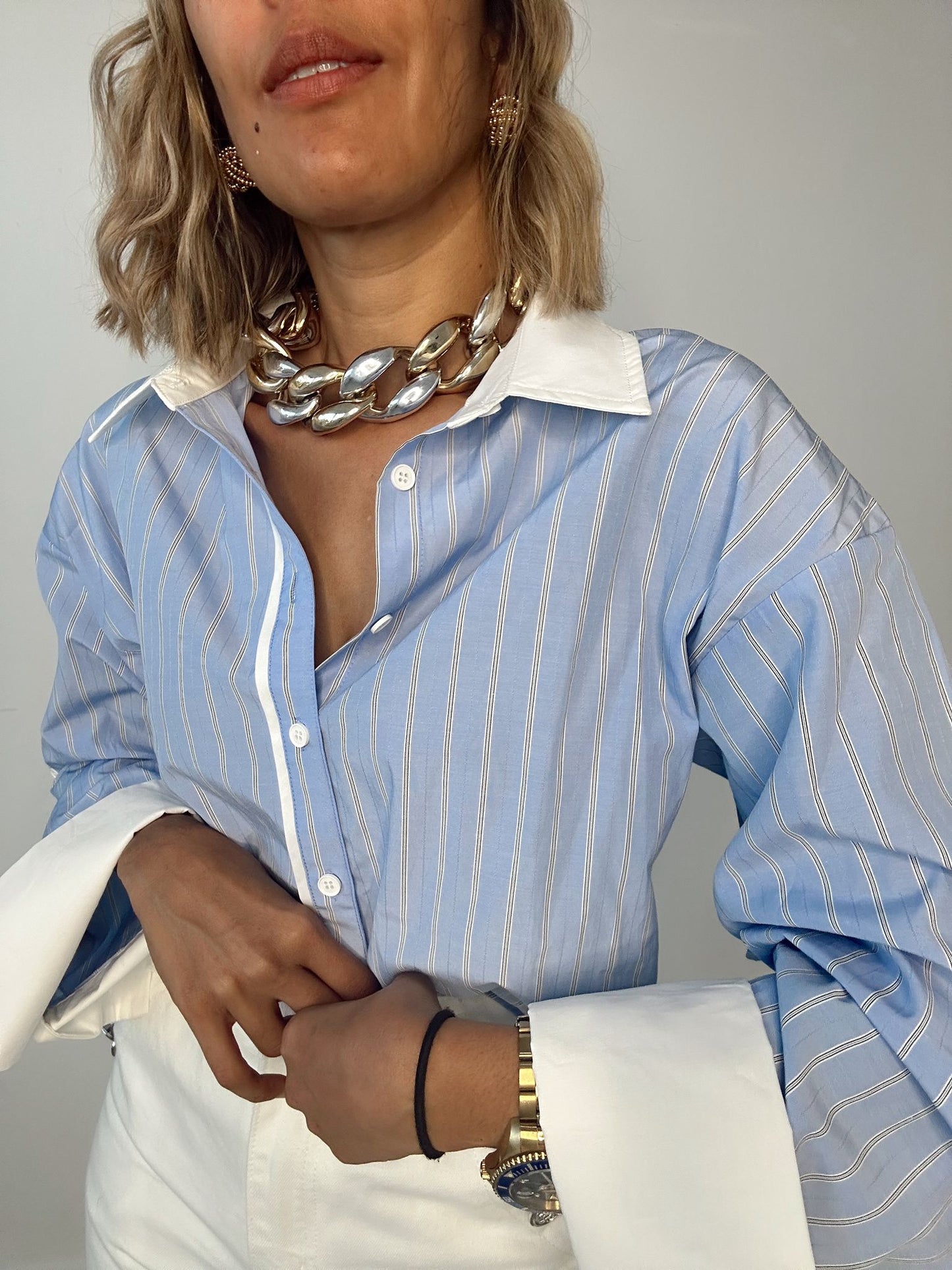 Skybound Striped Blouse