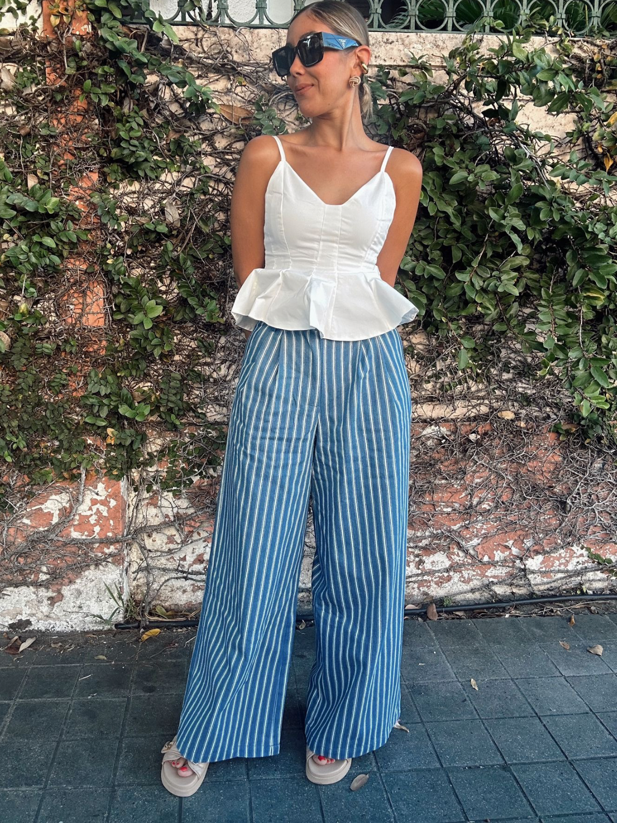 Harborline Striped Wide-Leg Pants