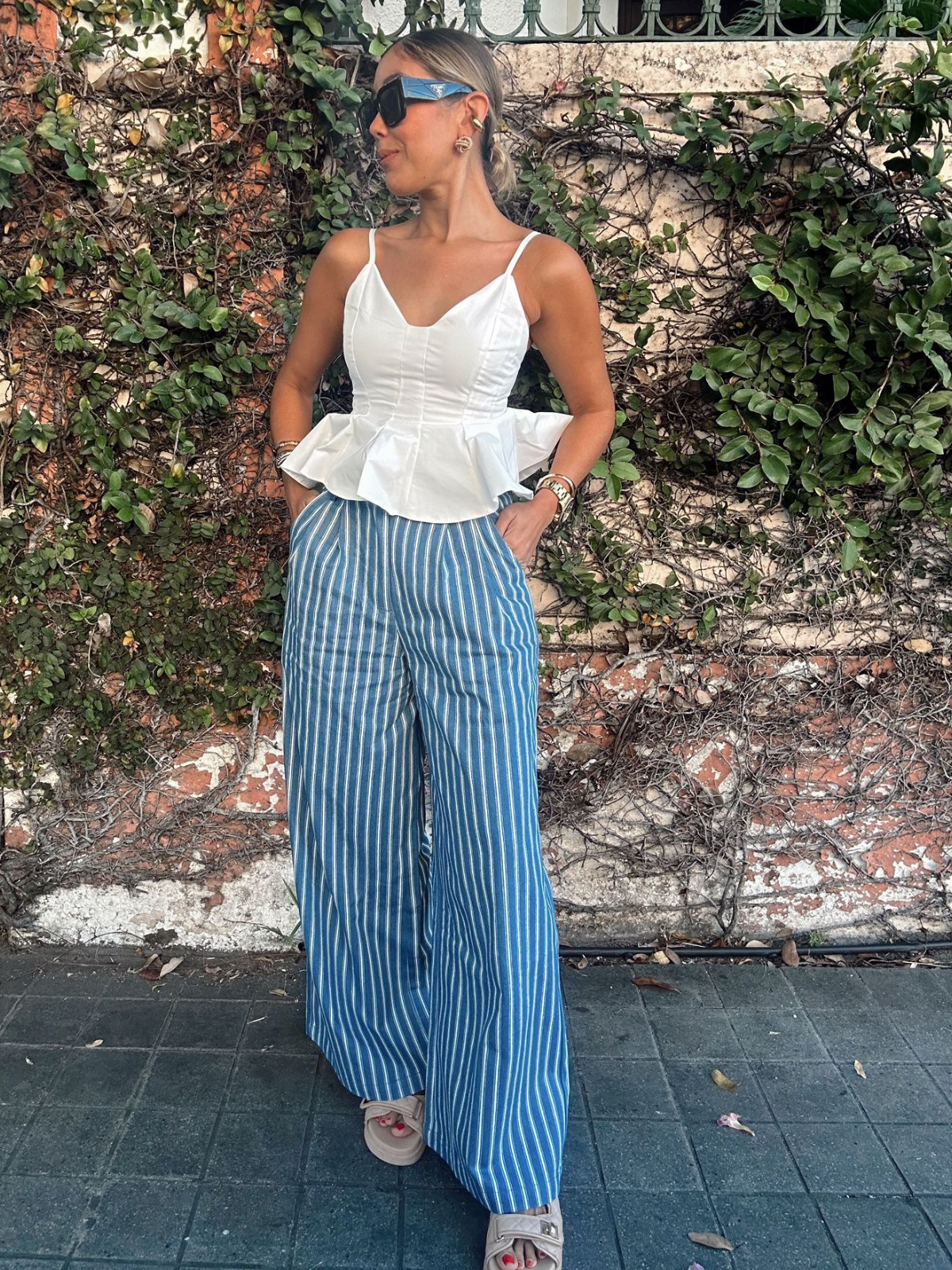 Harborline Striped Wide-Leg Pants