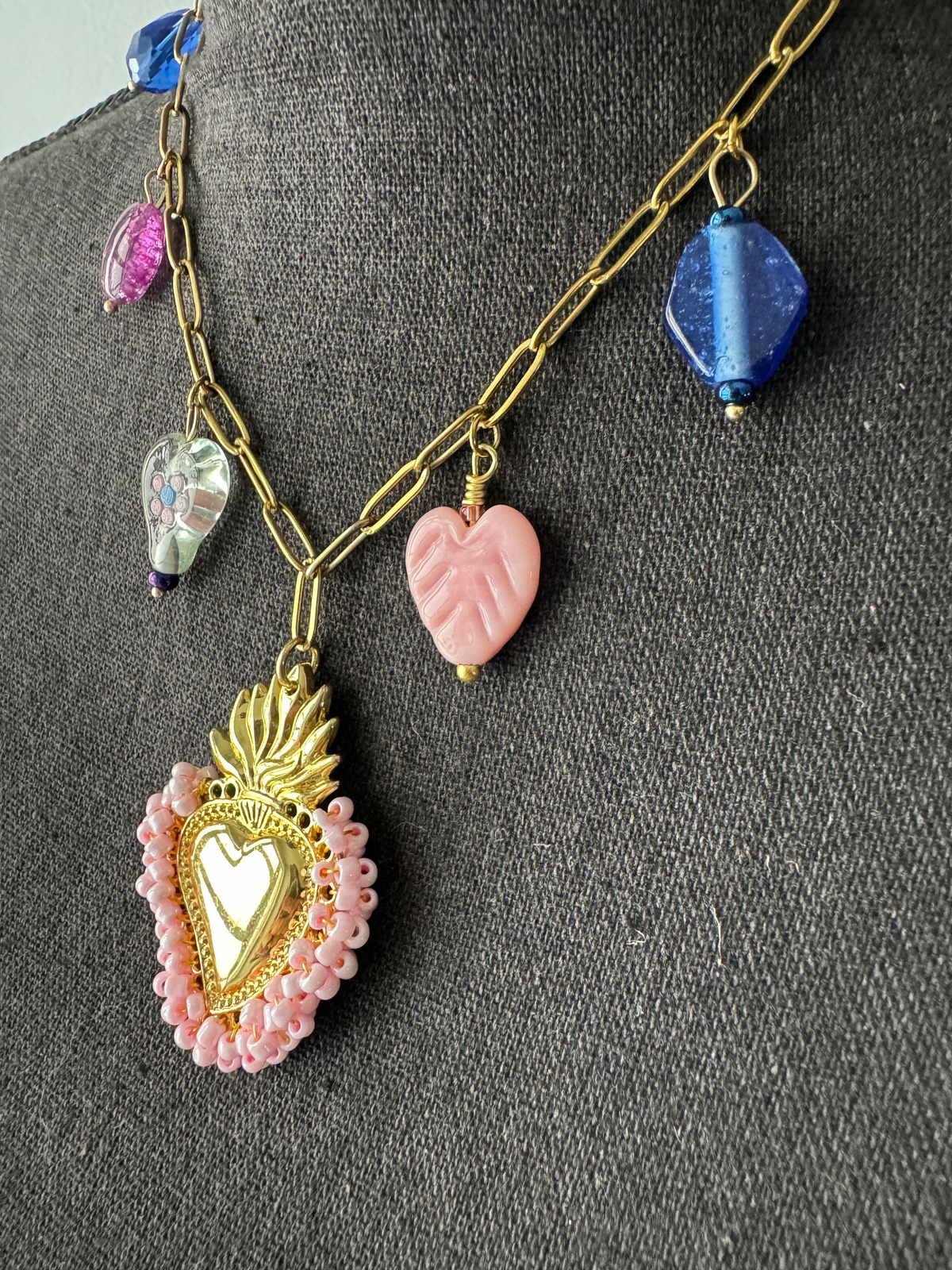 Sacred Heart Vintage Necklace