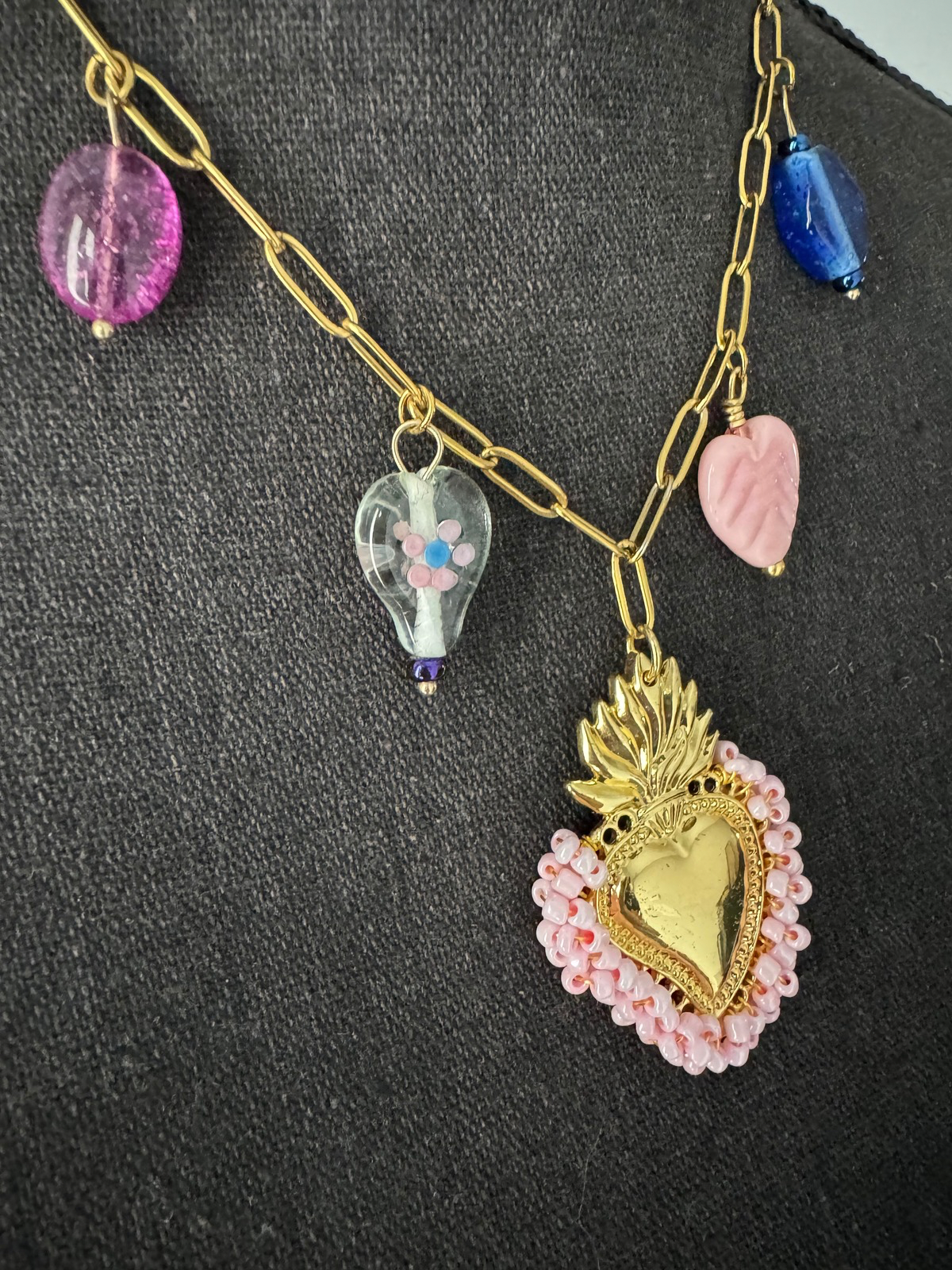 Sacred Heart Vintage Necklace