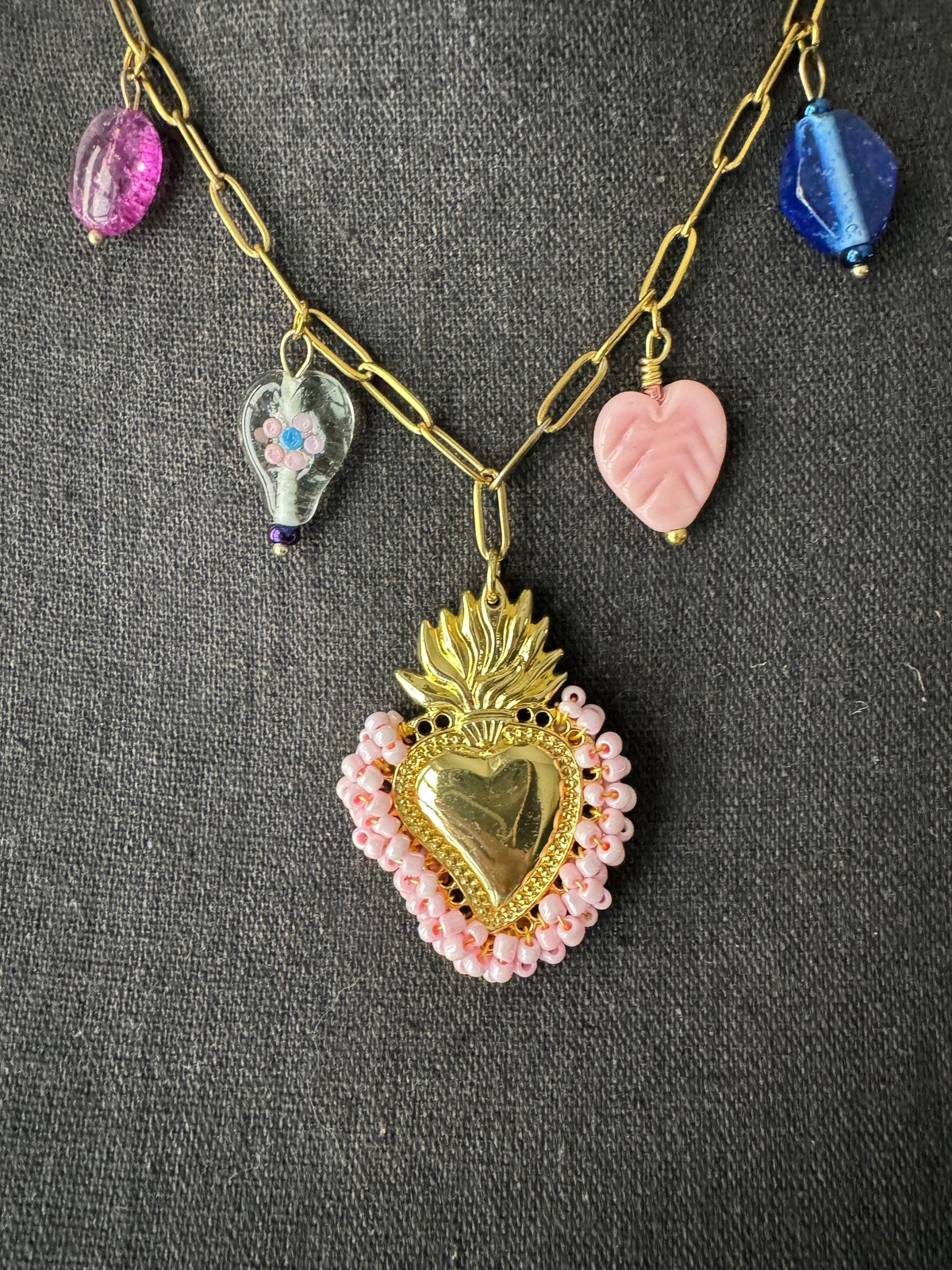 Sacred Heart Vintage Necklace