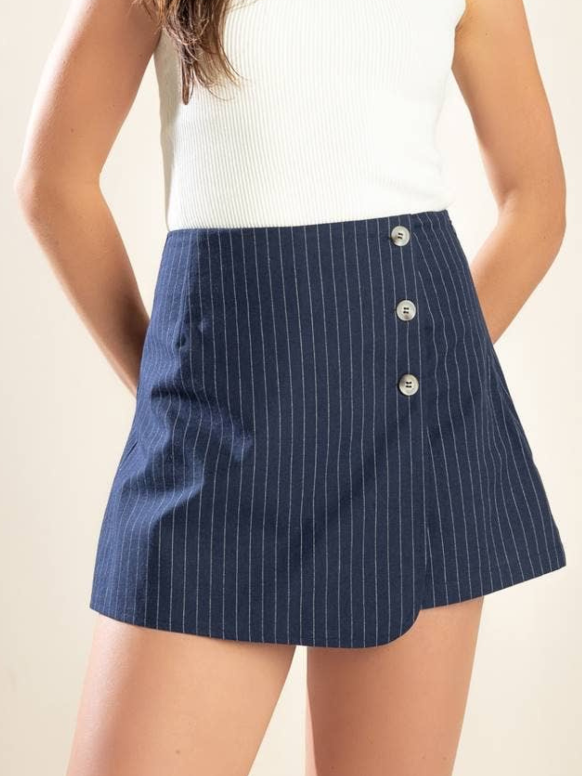 The Victoria Pinstripe Skort