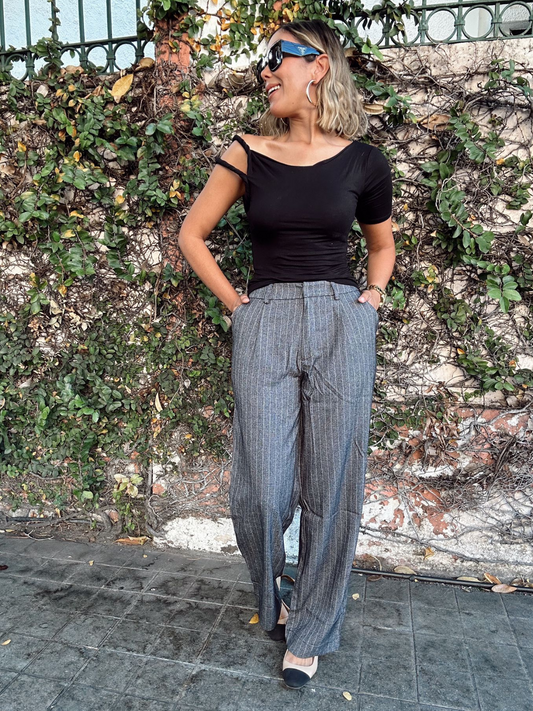 The Loose Fit Pinstripe Pants