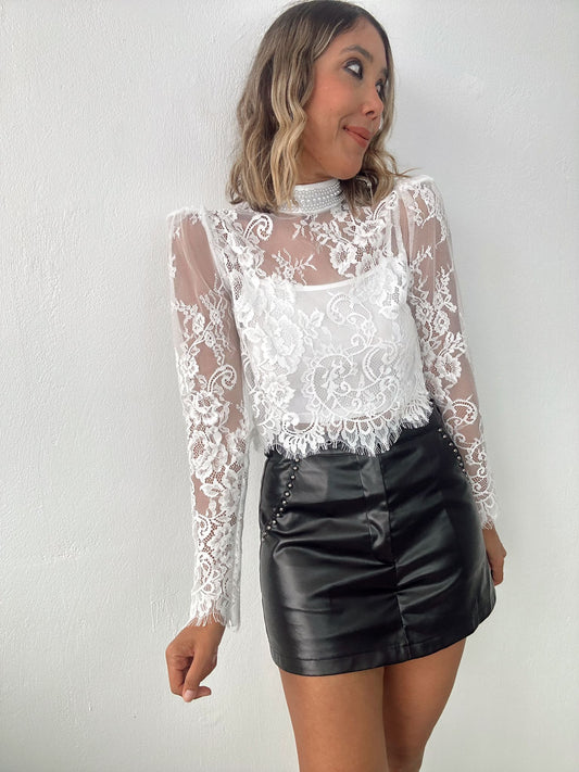 Romantic Lace Blouse Top