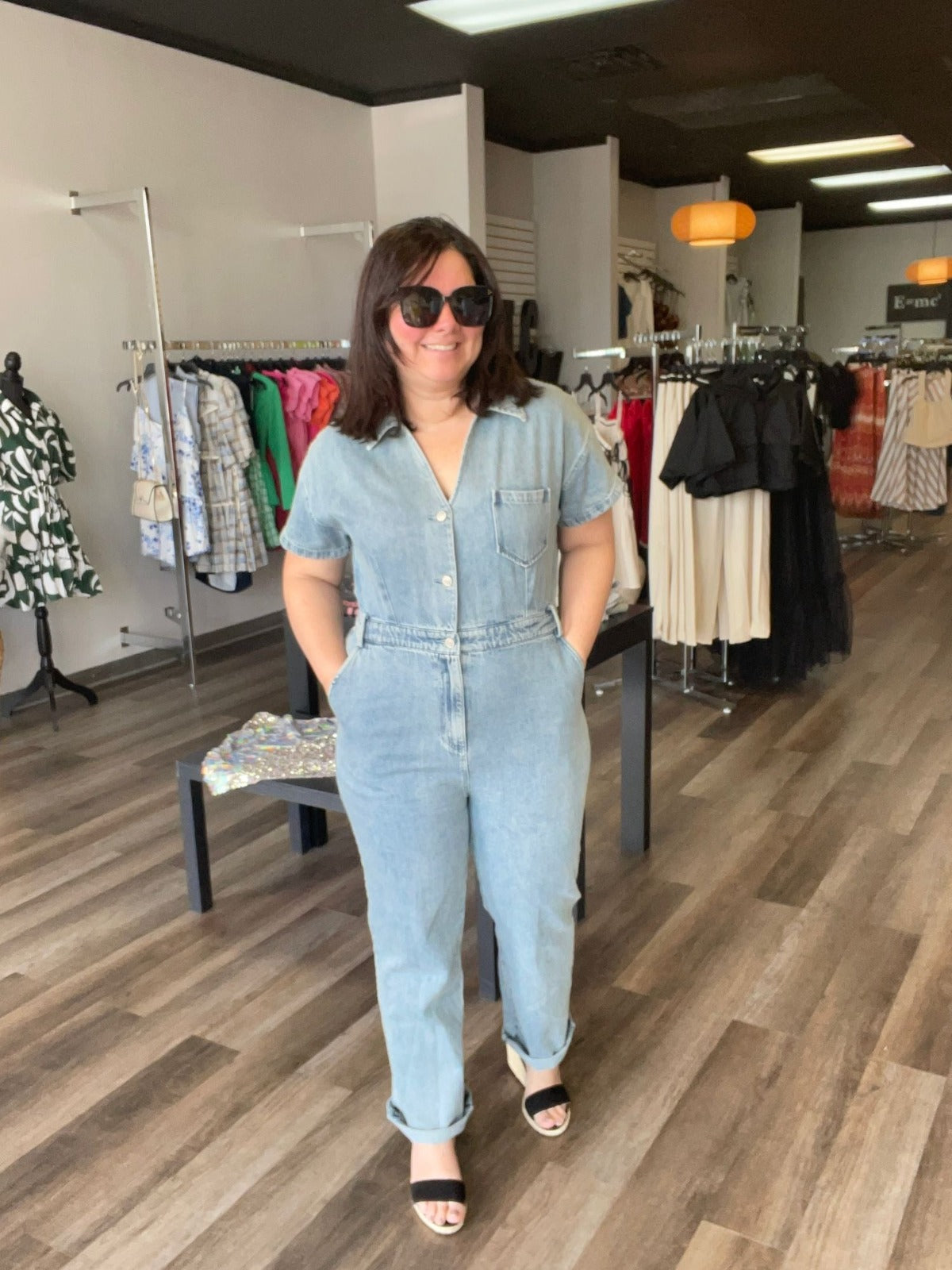 Denim Utility Jumpsuit