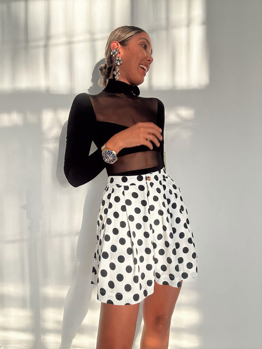 The Polka Dot Pleated Short